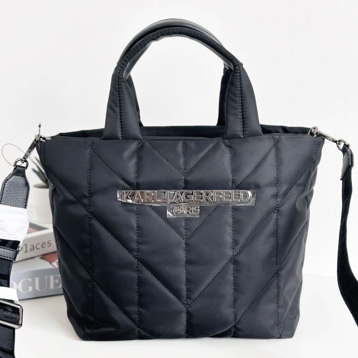 KARL LAGERFELD LH3AE4CX Voyage Nylon Tote Bag In Black 托特包3