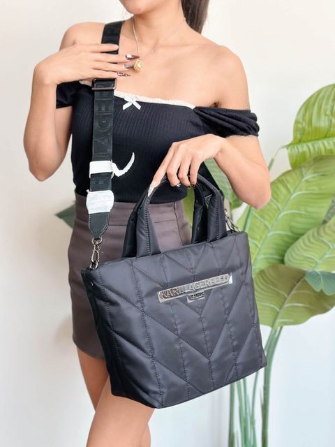 KARL LAGERFELD LH3AE4CX Voyage Nylon Tote Bag In Black 托特包1