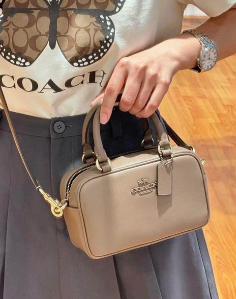 JuzBeauty_JuzBeautyMalaysia_JuzPretty_Authentic_Kbeauty_Malaysia_Skin_Care_Cosmetics_Jbeauty_Health_Care_korean_streetwear_US_Luxury_COACH CT776 Satchel Crossbody In Dark Stone 砖块包1
