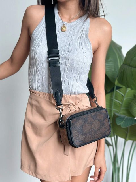 JuzBeauty_JuzBeautyMalaysia_JuzPretty_Authentic_Kbeauty_Malaysia_Skin_Care_Cosmetics_Jbeauty_Health_Care_korean_streetwear_US_Luxury_COACH CAB80 Wyatt Crossbody Bag In Blocked Signature Canvas Walnut-Tan 相机包2