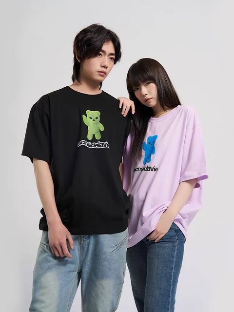 JuzBeauty-JuzBeautyMalaysia-JuzPretty-Authentic-Kbeauty-Malaysia-Skin-Care-Cosmetics-Jbeauty-Health-Care-korean-streetwear-ADLV x Hoshi Alien Bear Short Sleeve T-shirt 上衣4