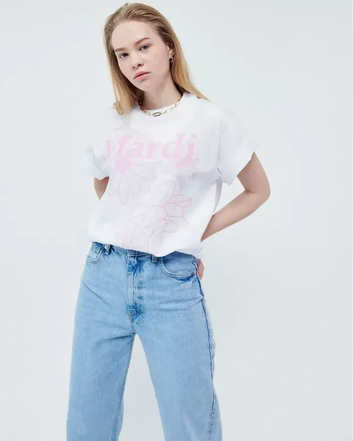 JuzBeauty-JuzBeautyMalaysia-JuzPretty-Authentic-Kbeauty-Malaysia-Skin-Care-Cosmetics-Jbeauty-Health-Care-korean-streetwear-MARDI MERCREDI Triple Flower Tshirt Tee 上衣11