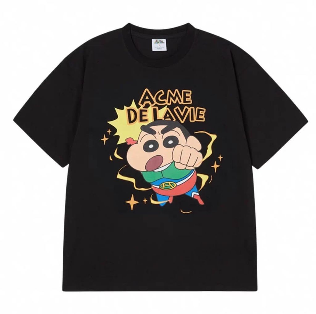 JuzBeauty-JuzBeautyMalaysia-JuzPretty-Authentic-Kbeauty-Malaysia-Skin-Care-Cosmetics-Jbeauty-Health-Care-korean-streetwear-ADLV x Action Kamen Shinchan Short Sleeve T-shirt 上衣4