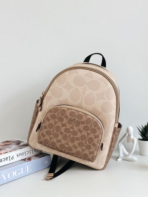 JuzBeauty_JuzBeautyMalaysia_JuzPretty_Authentic_Kbeauty_Malaysia_Skin_Care_Cosmetics_Jbeauty_Health_Care_korean_streetwear_US_Luxury_COACH 5671 Court Backpack In Blocked Signature Canvas 背包1