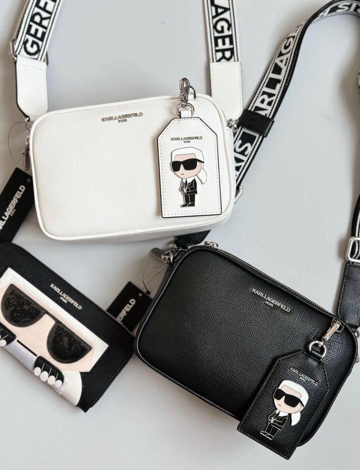 JuzBeauty_JuzBeautyMalaysia_JuzPretty_Authentic_Kbeauty_Malaysia_Skin_Care_Cosmetics_Jbeauty_Health_Care_korean_streetwear_US_Luxury_KARL LAGERFELD LH7ER9BJ Maybelle Karl Head Tag Crossbody In Black 相机包9