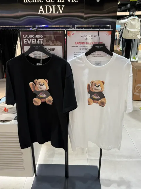 JuzBeauty-JuzBeautyMalaysia-JuzPretty-Authentic-Kbeauty-Malaysia-Skin-Care-Cosmetics-Jbeauty-Health-Care-korean-streetwear-ADLV 2025 Bear Short Sleeve T-shirt Tee 上衣1