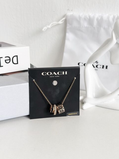 JuzBeauty_JuzBeautyMalaysia_JuzPretty_Authentic_Kbeauty_Malaysia_Skin_Care_Cosmetics_Jbeauty_Health_Care_korean_streetwear_US_Luxury_COACH C9446 Signature Enamel Necklace In Black 项链1