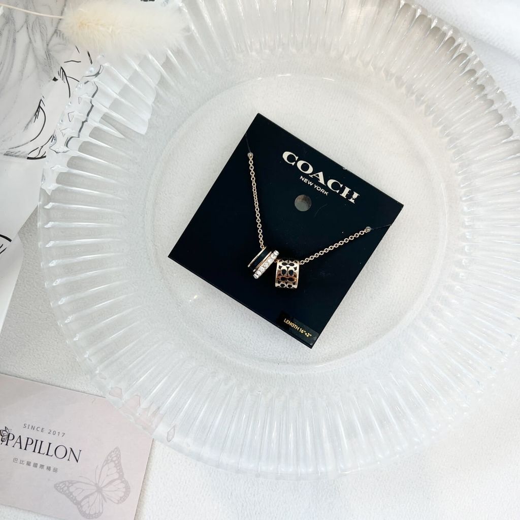 JuzBeauty_JuzBeautyMalaysia_JuzPretty_Authentic_Kbeauty_Malaysia_Skin_Care_Cosmetics_Jbeauty_Health_Care_korean_streetwear_US_Luxury_COACH C9446 Signature Enamel Necklace In Black 项链6