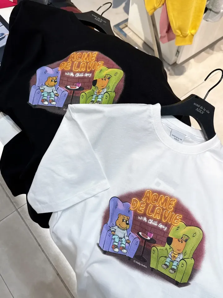 JuzBeauty-JuzBeautyMalaysia-JuzPretty-Authentic-Kbeauty-Malaysia-Skin-Care-Cosmetics-Jbeauty-Health-Care-korean-streetwear-ADLV x AC Bear Chill Guy Short Sleeve T-shirt Tee 上衣4