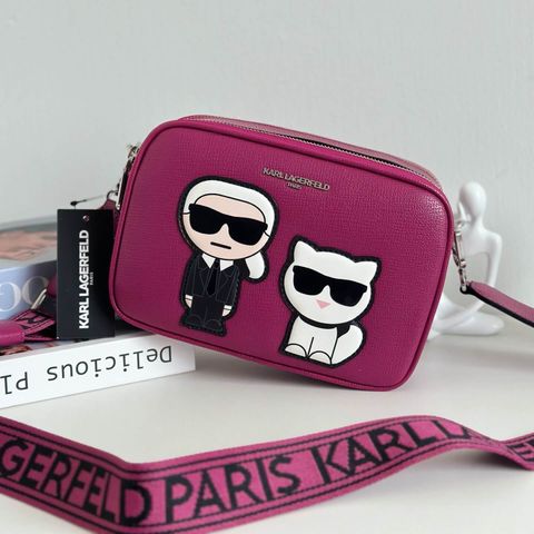 JuzBeauty_JuzBeautyMalaysia_JuzPretty_Authentic_Kbeauty_Malaysia_Skin_Care_Cosmetics_Jbeauty_Health_Care_korean_streetwear_US_Luxury_KARL LAGERFELD LH6EU9BJ Maybelle Round Head Duo Camera Crossbody Bag 相机包1