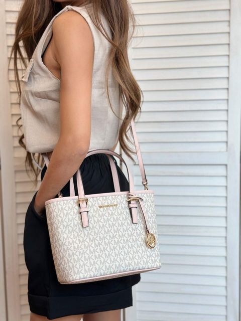 JuzBeauty_JuzBeautyMalaysia_JuzPretty_Authentic_Kbeauty_Malaysia_Skin_Care_Cosmetics_Jbeauty_Health_Care_korean_streetwear_US_Luxury_MICHAEL KORS 35T9GTVT0B Jet Set Travel Extra-Small Logo Top-Zip Tote Bag In Powder Blush 托特包2