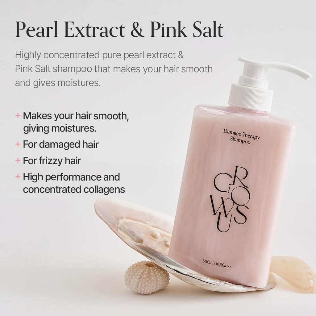 JuzBeauty-JuzBeautyMalaysia-JuzPretty-Authentic-Kbeauty-Malaysia-Skin-Care-Cosmetics-Jbeauty-Health-Care-korean-streetwear-GROWUS Damage Therapy Shampoo 珍珠粉盐修复洗发水5