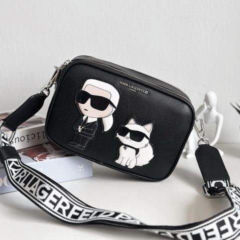 JuzBeauty_JuzBeautyMalaysia_JuzPretty_Authentic_Kbeauty_Malaysia_Skin_Care_Cosmetics_Jbeauty_Health_Care_korean_streetwear_US_Luxury_KARL LAGERFELD LH6EU9BJ Maybelle Round Head Duo Camera Crossbody In Black 相机包1