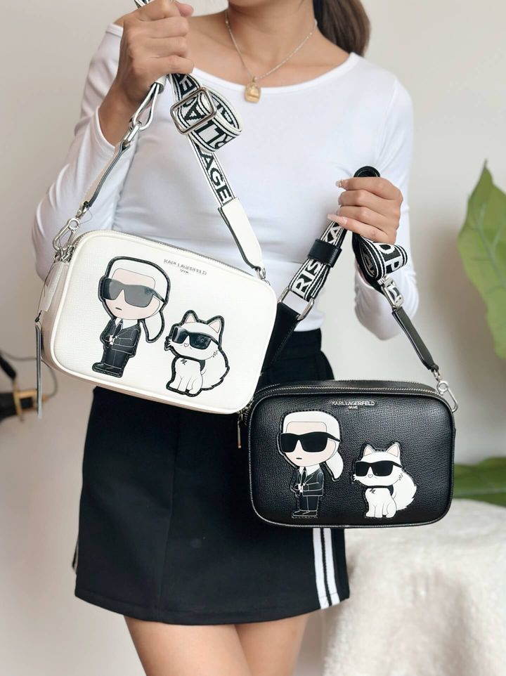 JuzBeauty_JuzBeautyMalaysia_JuzPretty_Authentic_Kbeauty_Malaysia_Skin_Care_Cosmetics_Jbeauty_Health_Care_korean_streetwear_US_Luxury_KARL LAGERFELD LH6EU9BJ Maybelle Round Head Duo Camera Crossbody In Black 相机包8
