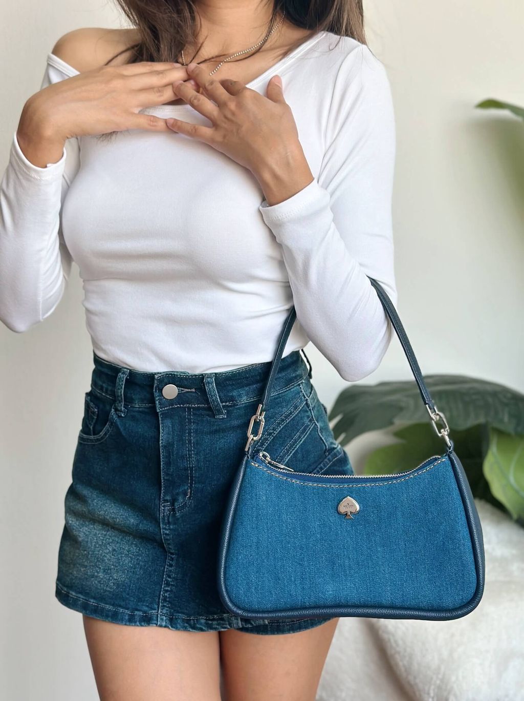 JuzBeauty_JuzBeautyMalaysia_JuzPretty_Authentic_Kbeauty_Malaysia_Skin_Care_Cosmetics_Jbeauty_Health_Care_korean_streetwear_US_Luxury_KATE SPADE KK080 Kayla Denim Convertible Shoulder Bag 腋下包10