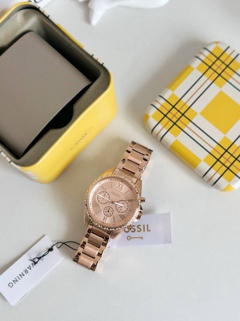 JuzBeauty_JuzBeautyMalaysia_JuzPretty_Authentic_Kbeauty_Malaysia_Skin_Care_Cosmetics_Jbeauty_Health_Care_korean_streetwear_US_Luxury_FOSSIL BQ3377 Modern Courier Chronograph Rose Gold-Tone Stainless Steel Watch 女款手表2