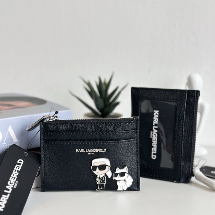 JuzBeauty_JuzBeautyMalaysia_JuzPretty_Authentic_Kbeauty_Malaysia_Skin_Care_Cosmetics_Jbeauty_Health_Care_korean_streetwear_US_Luxury_KARL LAGERFELD LH5Z08DE Zip Card Case In Black 卡包1
