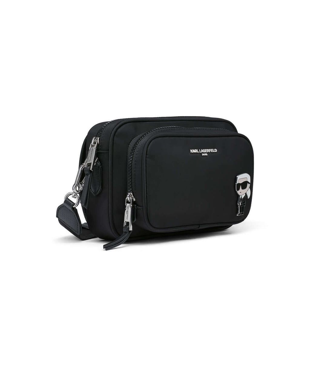 JuzBeauty_JuzBeautyMalaysia_JuzPretty_Authentic_Kbeauty_Malaysia_Skin_Care_Cosmetics_Jbeauty_Health_Care_korean_streetwear_US_Luxury_KARL LAGERFELD LH3EE5CL Voyage Convertible Belt Bag In Black 斜挎包6