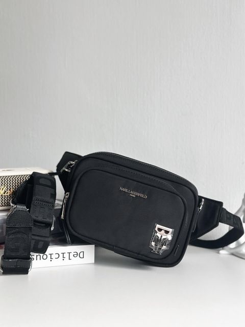 JuzBeauty_JuzBeautyMalaysia_JuzPretty_Authentic_Kbeauty_Malaysia_Skin_Care_Cosmetics_Jbeauty_Health_Care_korean_streetwear_US_Luxury_KARL LAGERFELD LH3EE5CL Voyage Convertible Belt Bag In Black 斜挎包8