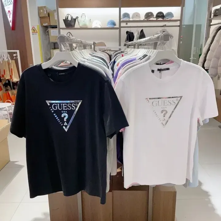 JuzBeauty-JuzBeautyMalaysia-JuzPretty-Authentic-Kbeauty-Malaysia-Skin-Care-Cosmetics-Jbeauty-Health-Care-korean-streetwear-GUESS Silver Big Triangle Short Sleeve T-shirt NP2K9404 Tee 上衣11
