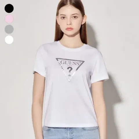 JuzBeauty-JuzBeautyMalaysia-JuzPretty-Authentic-Kbeauty-Malaysia-Skin-Care-Cosmetics-Jbeauty-Health-Care-korean-streetwear-Guess Women s Silver Big Triangle Short Sleeve T-shirt OP2K9404 Tee 女款上衣7