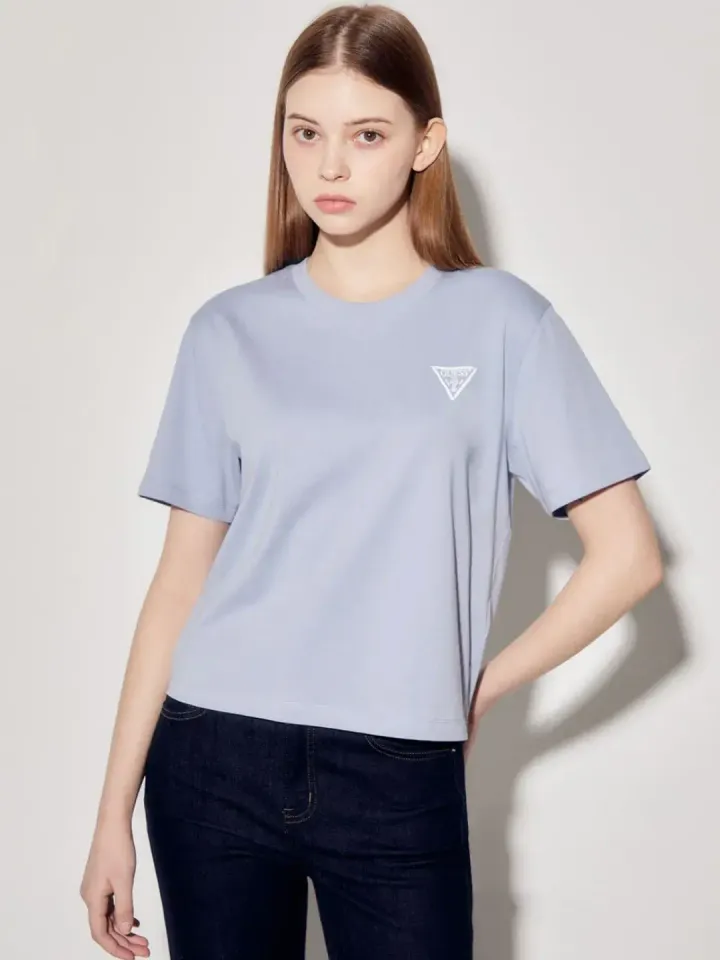 JuzBeauty-JuzBeautyMalaysia-JuzPretty-Authentic-Kbeauty-Malaysia-Skin-Care-Cosmetics-Jbeauty-Health-Care-korean-streetwear-GUESS Uni Semi Over Medium Triangle Short Sleeve T-shirt NP2K9402 Tee 上衣3