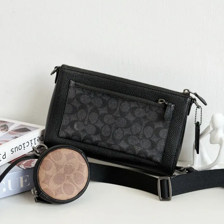 JuzBeauty_JuzBeautyMalaysia_JuzPretty_Authentic_Kbeauty_Malaysia_Skin_Care_Cosmetics_Jbeauty_Health_Care_korean_streetwear_US_Luxury_COACH CW372 Holden Crossbody In Blocked Signature Canvas Charcoal Black Multi 男款斜挎包1