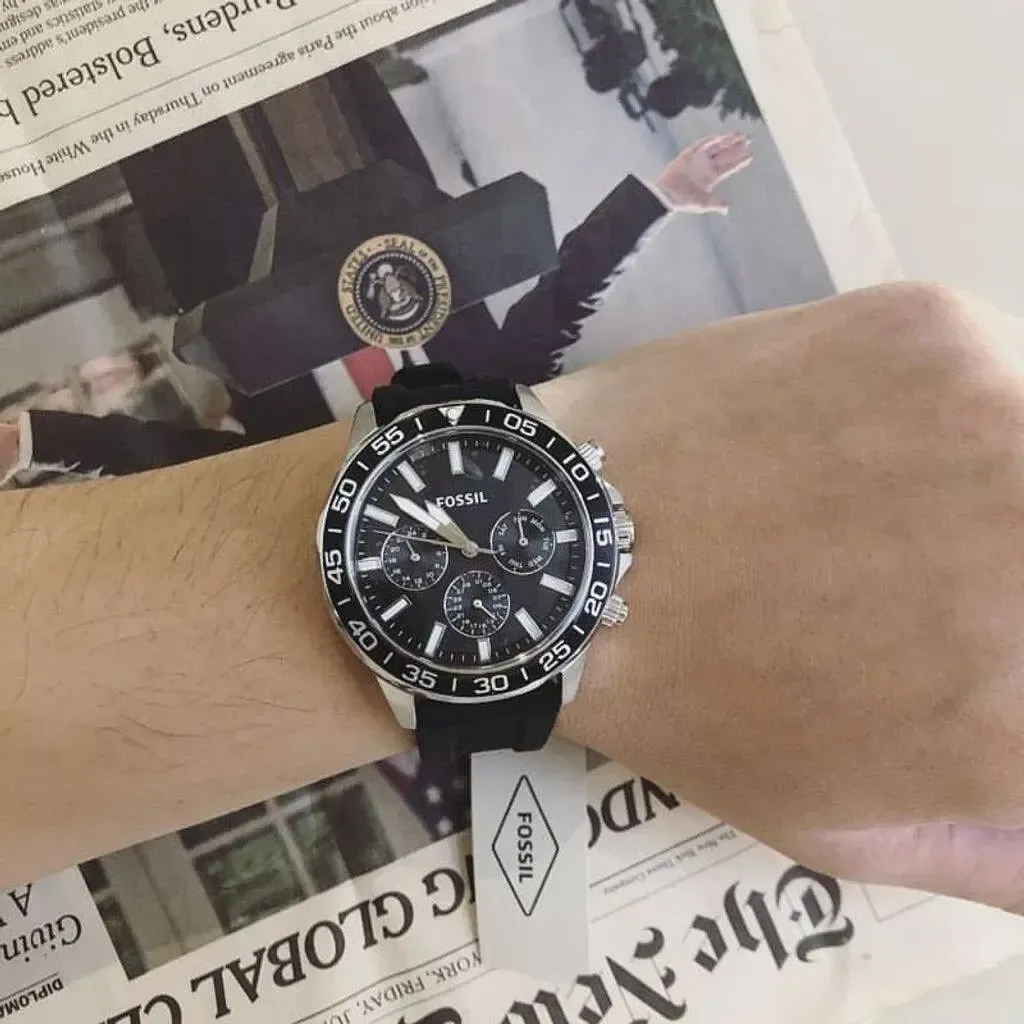 JuzBeauty_JuzBeautyMalaysia_JuzPretty_Authentic_Kbeauty_Malaysia_Skin_Care_Cosmetics_Jbeauty_Health_Care_korean_streetwear_US_Luxury_FOSSIL BQ2711 Bannon Multifunction Black Silicone Watch 男款手表6