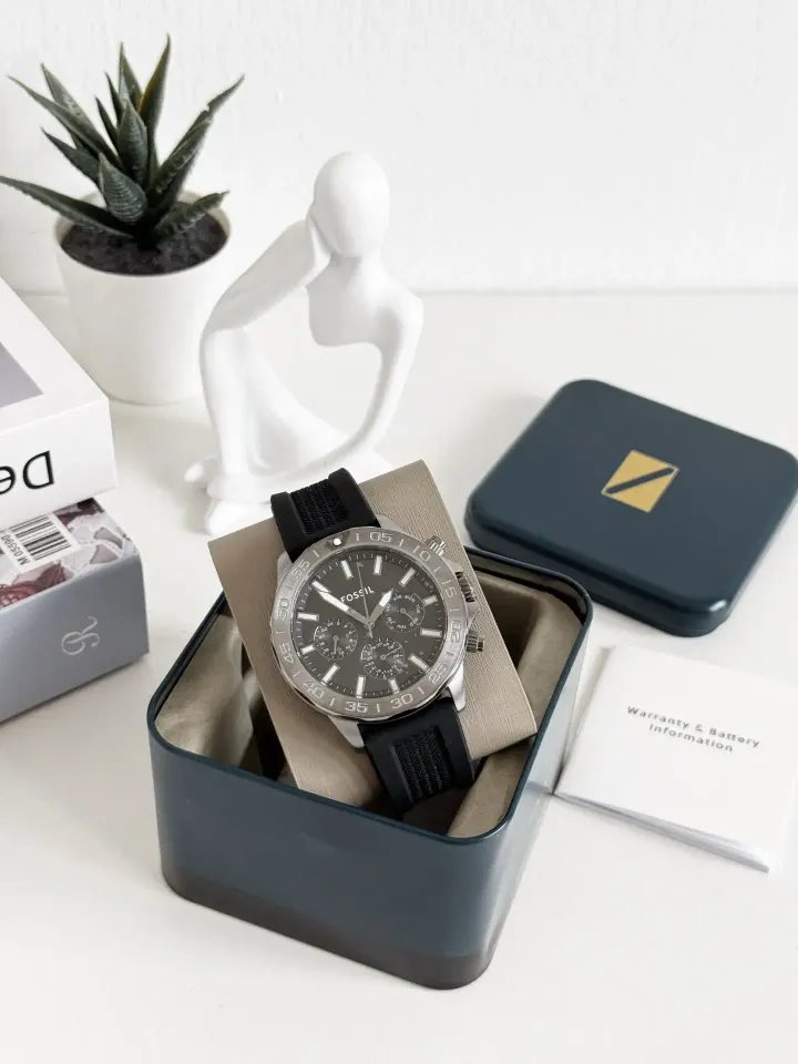JuzBeauty_JuzBeautyMalaysia_JuzPretty_Authentic_Kbeauty_Malaysia_Skin_Care_Cosmetics_Jbeauty_Health_Care_korean_streetwear_US_Luxury_FOSSIL BQ2711 Bannon Multifunction Black Silicone Watch 男款手表4