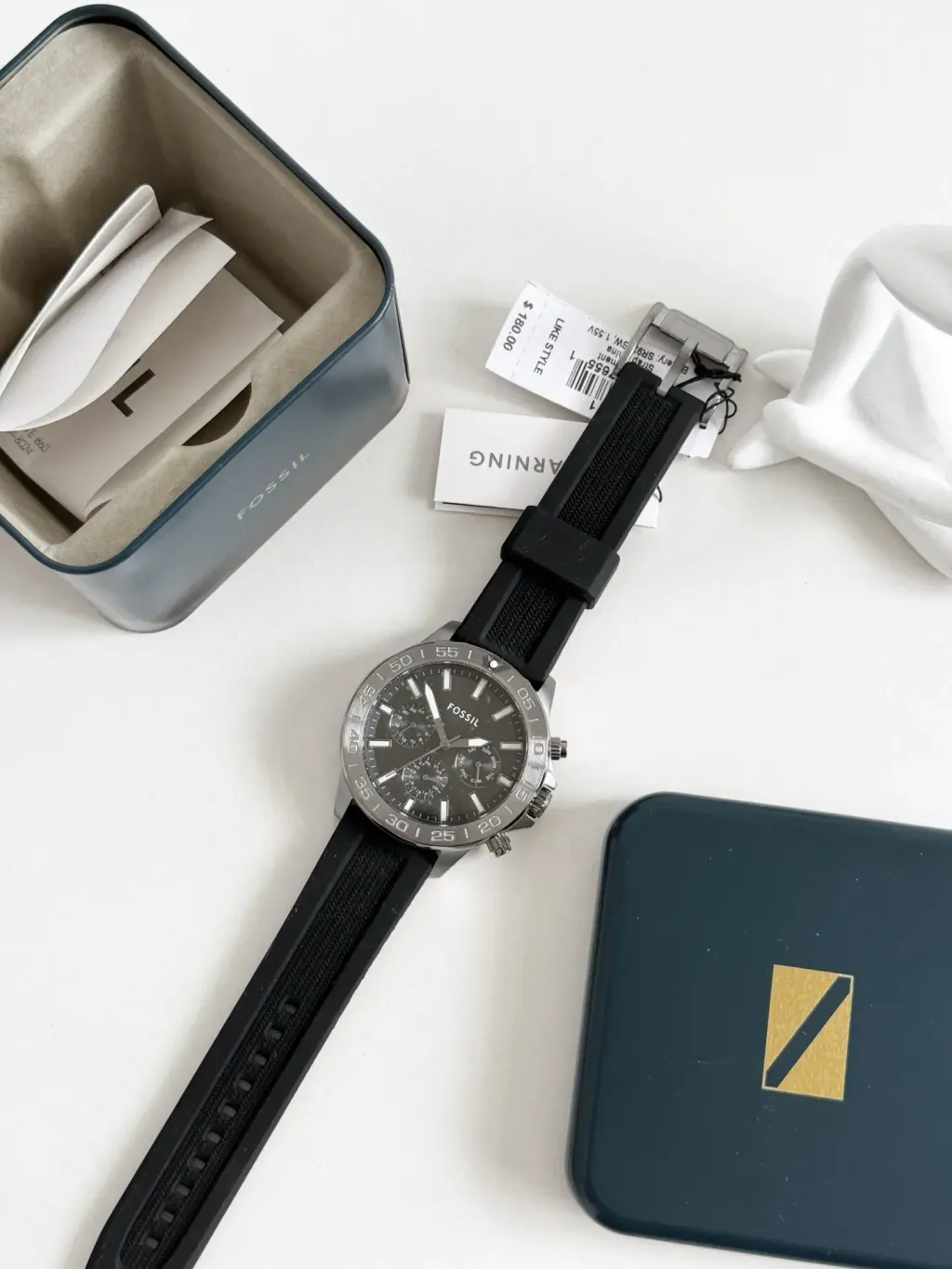 JuzBeauty_JuzBeautyMalaysia_JuzPretty_Authentic_Kbeauty_Malaysia_Skin_Care_Cosmetics_Jbeauty_Health_Care_korean_streetwear_US_Luxury_FOSSIL BQ2711 Bannon Multifunction Black Silicone Watch 男款手表3