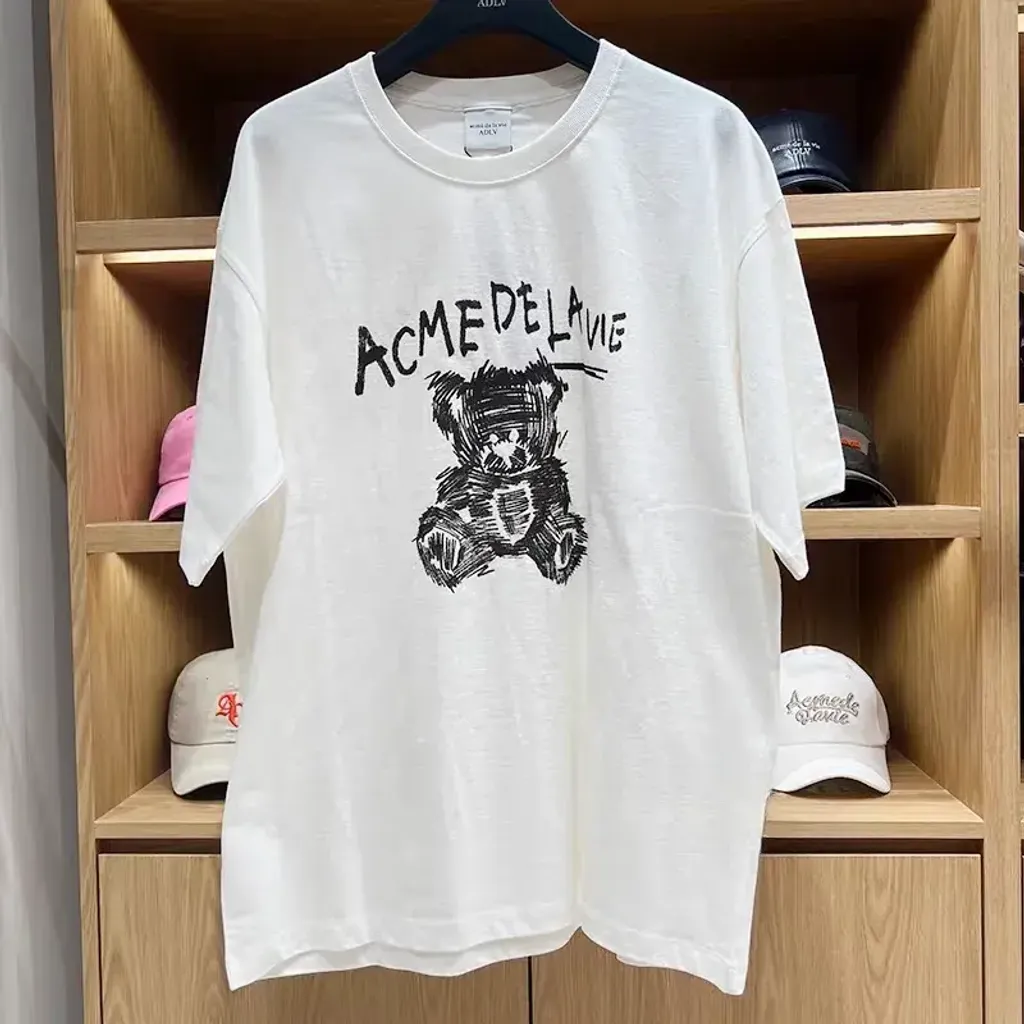 JuzBeauty-JuzBeautyMalaysia-JuzPretty-Authentic-Kbeauty-Malaysia-Skin-Care-Cosmetics-Jbeauty-Health-Care-korean-streetwear-ADLV Drawing Bear Short Sleeve T-Shirt Tee 上衣3