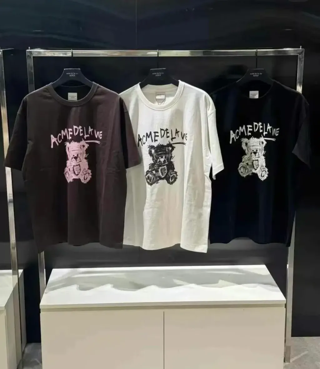 JuzBeauty-JuzBeautyMalaysia-JuzPretty-Authentic-Kbeauty-Malaysia-Skin-Care-Cosmetics-Jbeauty-Health-Care-korean-streetwear-ADLV Drawing Bear Short Sleeve T-Shirt Tee 上衣7
