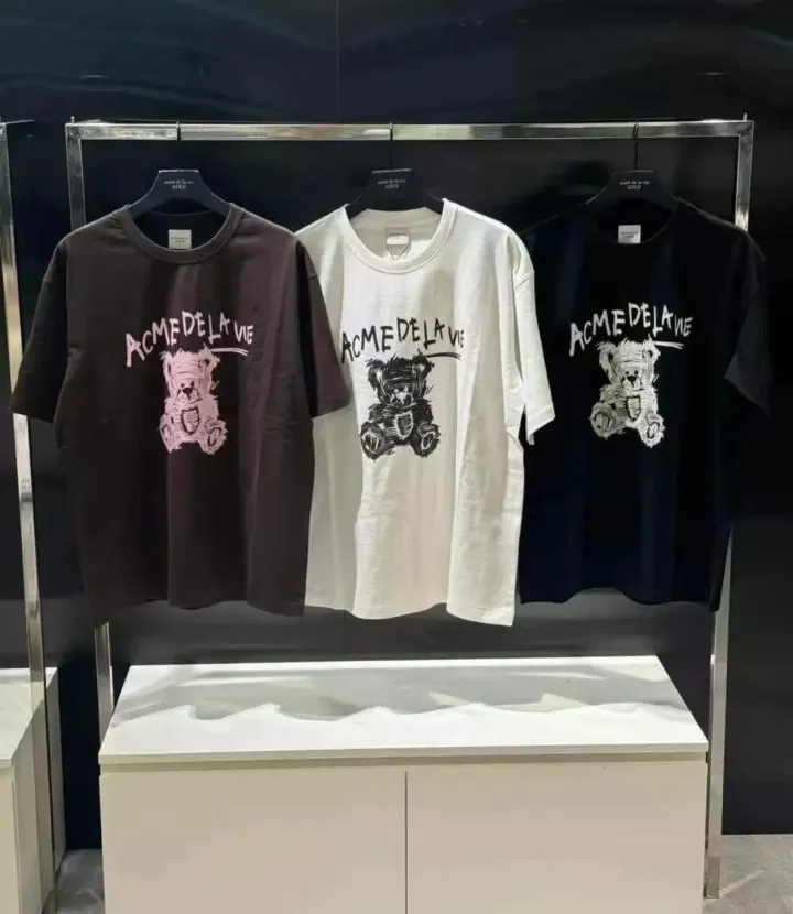 JuzBeauty-JuzBeautyMalaysia-JuzPretty-Authentic-Kbeauty-Malaysia-Skin-Care-Cosmetics-Jbeauty-Health-Care-korean-streetwear-ADLV Drawing Bear Short Sleeve T-Shirt Tee 上衣7