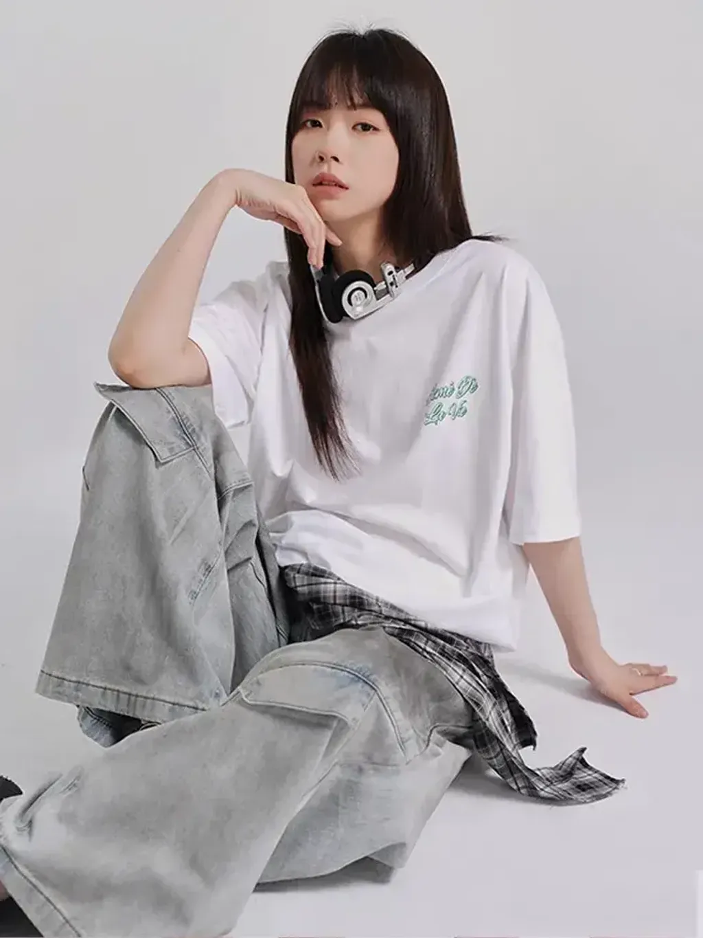 JuzBeauty-JuzBeautyMalaysia-JuzPretty-Authentic-Kbeauty-Malaysia-Skin-Care-Cosmetics-Jbeauty-Health-Care-korean-streetwear-ADLV Script Logo Outline Short Sleeve T-Shirt Tee 上衣8