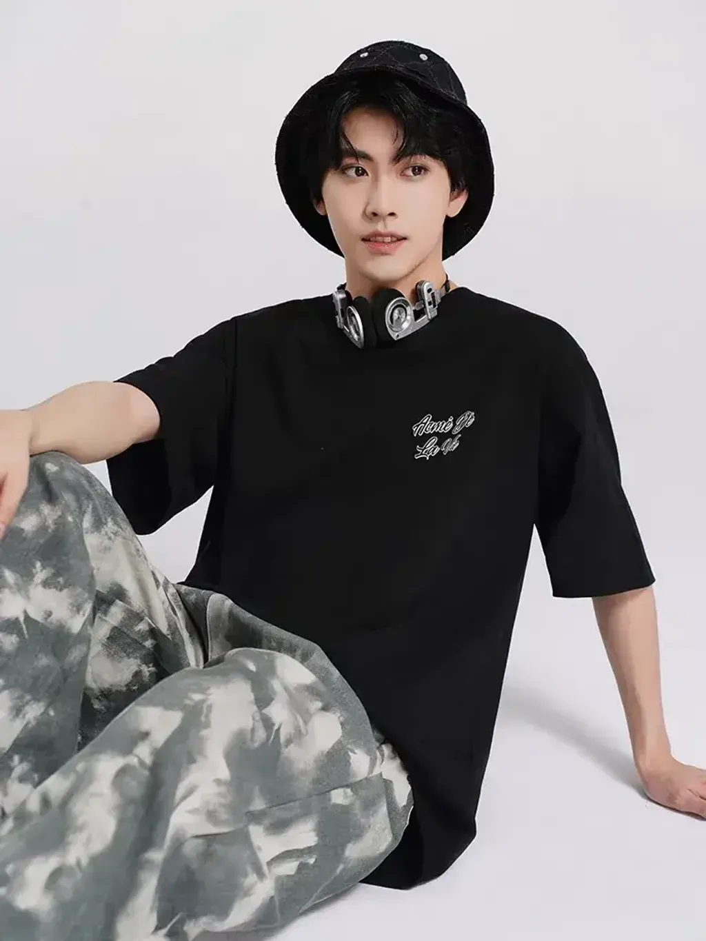 JuzBeauty-JuzBeautyMalaysia-JuzPretty-Authentic-Kbeauty-Malaysia-Skin-Care-Cosmetics-Jbeauty-Health-Care-korean-streetwear-ADLV Script Logo Outline Short Sleeve T-Shirt Tee 上衣7