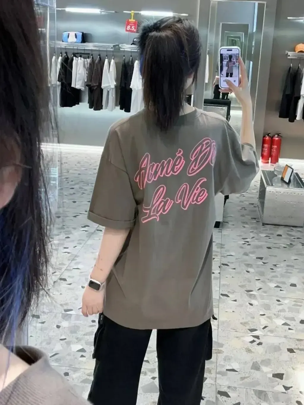 JuzBeauty-JuzBeautyMalaysia-JuzPretty-Authentic-Kbeauty-Malaysia-Skin-Care-Cosmetics-Jbeauty-Health-Care-korean-streetwear-ADLV Script Logo Outline Short Sleeve T-Shirt Tee 上衣9