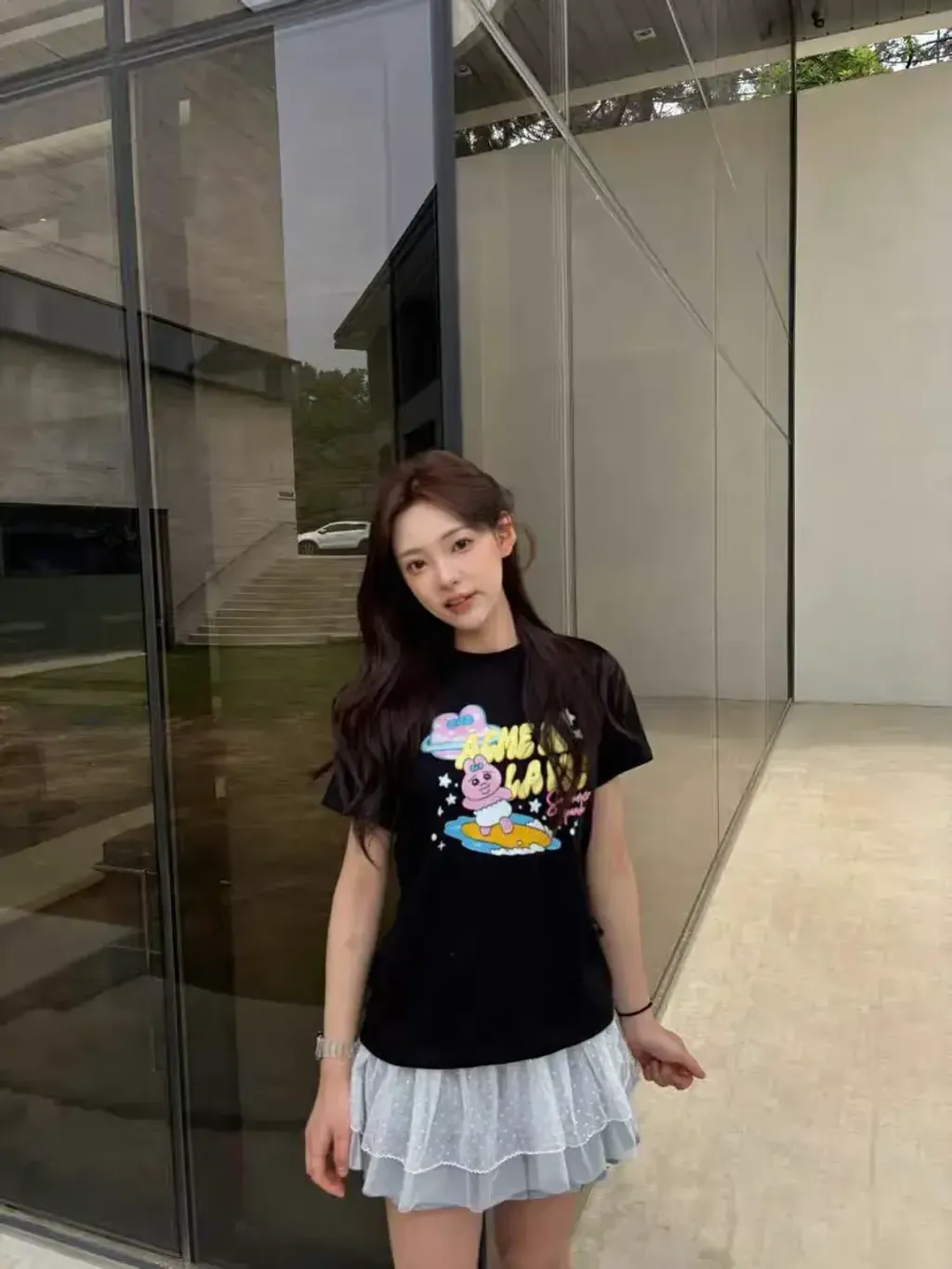 JuzBeauty-JuzBeautyMalaysia-JuzPretty-Authentic-Kbeauty-Malaysia-Skin-Care-Cosmetics-Jbeauty-Health-Care-korean-streetwear-ADLV x PANCHU RABBIT Woman Surfing Opanchu Usagi Standard Short Sleeve T-Shirt Tee 上衣9
