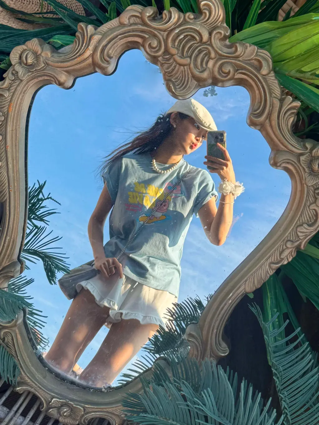 JuzBeauty-JuzBeautyMalaysia-JuzPretty-Authentic-Kbeauty-Malaysia-Skin-Care-Cosmetics-Jbeauty-Health-Care-korean-streetwear-ADLV x PANCHU RABBIT Woman Surfing Opanchu Usagi Standard Short Sleeve T-Shirt Tee 上衣2