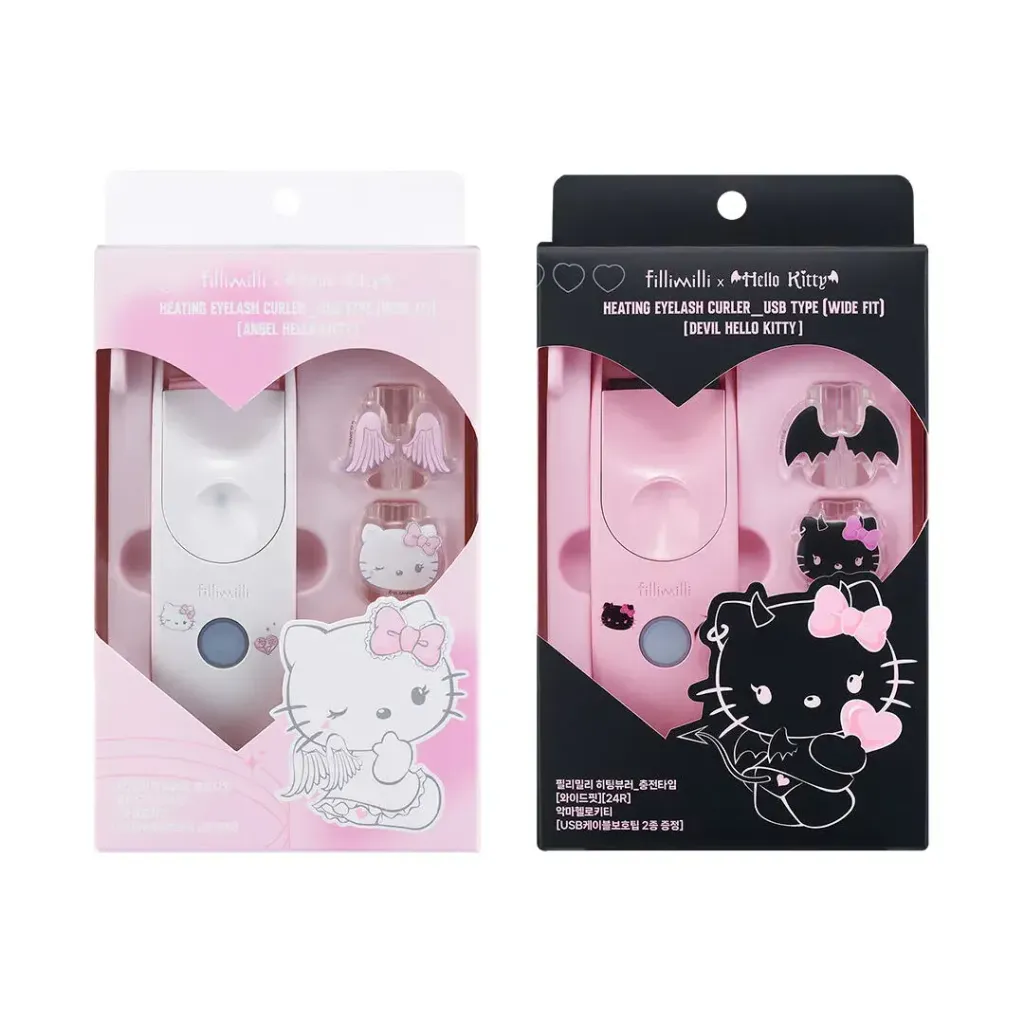 JuzBeauty-JuzBeautyMalaysia-JuzPretty-Authentic-Kbeauty-Malaysia-Skin-Care-Cosmetics-Jbeauty-Health-Care-korean-streetwear-fillimilli x HELLO KITTY ANGEL AND DEVIL Heating Viewer Wide Fit Set USB充电款电热睫毛夹7