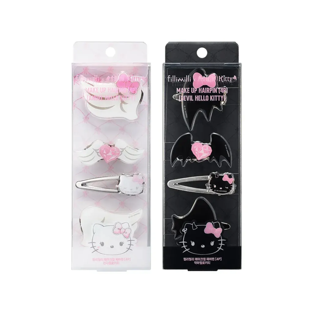 JuzBeauty-JuzBeautyMalaysia-JuzPretty-Authentic-Kbeauty-Malaysia-Skin-Care-Cosmetics-Jbeauty-Health-Care-korean-streetwear-fillimilli x HELLO KITTY ANGEL & DEVIL Makeup Hair Pin 发夹四件套5