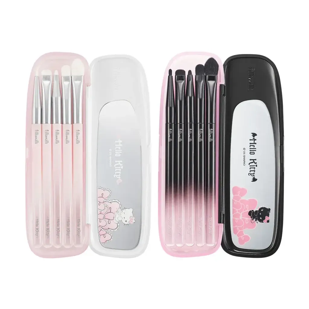 JuzBeauty-JuzBeautyMalaysia-JuzPretty-Authentic-Kbeauty-Malaysia-Skin-Care-Cosmetics-Jbeauty-Health-Care-korean-streetwear-fillimilli x HELLO KITTY ANGEL & DEVIL Eyebrush Pro Collection 联名限量款 眼部化妆刷套盒6