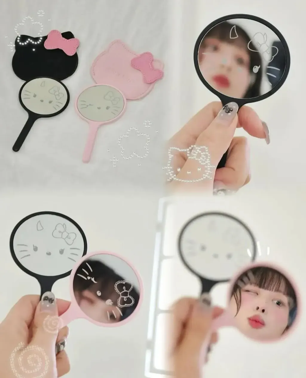JuzBeauty-JuzBeautyMalaysia-JuzPretty-Authentic-Kbeauty-Malaysia-Skin-Care-Cosmetics-Jbeauty-Health-Care-korean-streetwear-fillimilli x HELLO KITTY ANGEL & DEVIL Handy Mirror 手持镜6
