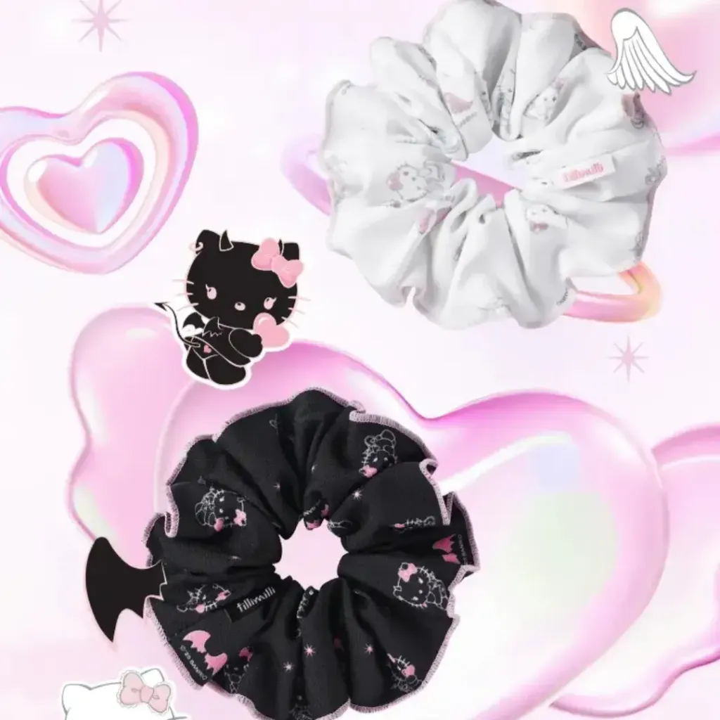 JuzBeauty-JuzBeautyMalaysia-JuzPretty-Authentic-Kbeauty-Malaysia-Skin-Care-Cosmetics-Jbeauty-Health-Care-korean-streetwear-fillimilli x HELLO KITTY ANGEL & DEVIL Scrunchie 大肠发圈2
