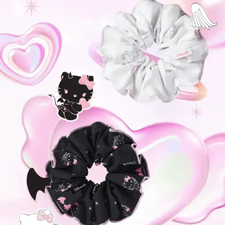 JuzBeauty-JuzBeautyMalaysia-JuzPretty-Authentic-Kbeauty-Malaysia-Skin-Care-Cosmetics-Jbeauty-Health-Care-korean-streetwear-fillimilli x HELLO KITTY ANGEL & DEVIL Scrunchie 大肠发圈2