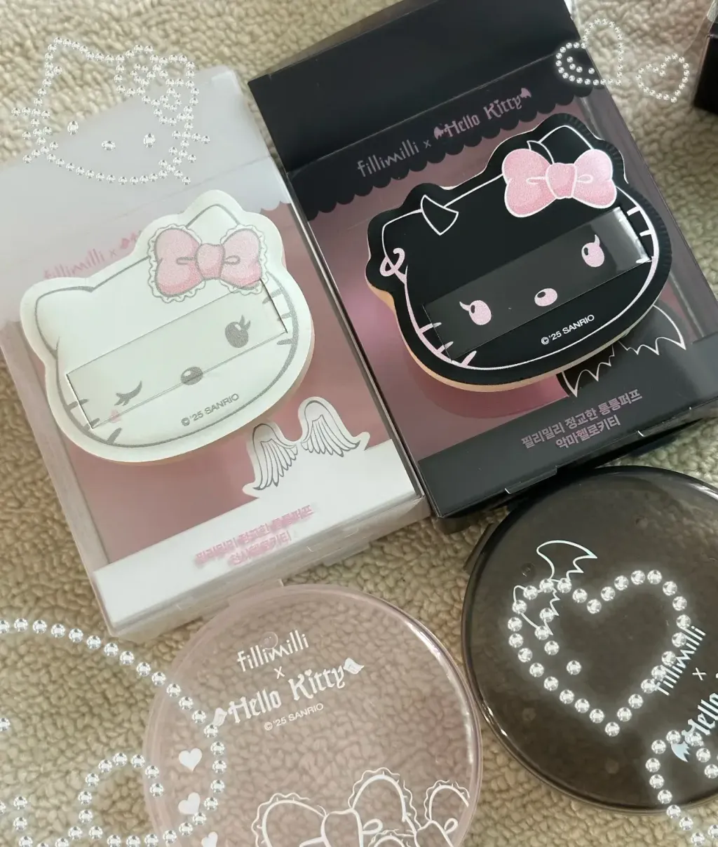 JuzBeauty-JuzBeautyMalaysia-JuzPretty-Authentic-Kbeauty-Malaysia-Skin-Care-Cosmetics-Jbeauty-Health-Care-korean-streetwear-FILLIMILLI x HELLO KITTY ANGEL & DEVIL Puffy Puff 棉花糖粉扑5