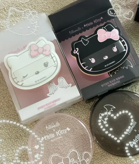 JuzBeauty-JuzBeautyMalaysia-JuzPretty-Authentic-Kbeauty-Malaysia-Skin-Care-Cosmetics-Jbeauty-Health-Care-korean-streetwear-FILLIMILLI x HELLO KITTY ANGEL & DEVIL Puffy Puff 棉花糖粉扑5