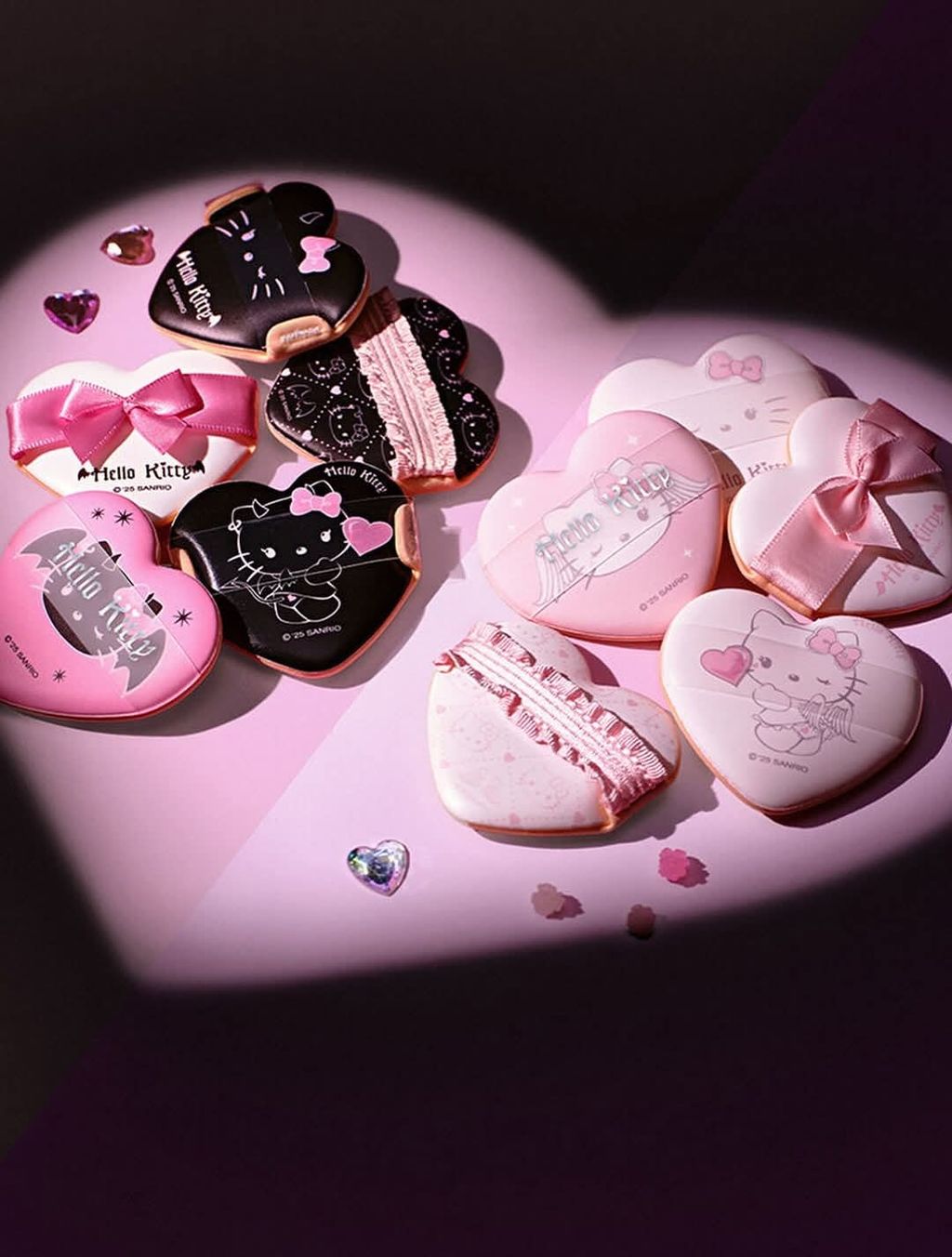 JuzBeauty-JuzBeautyMalaysia-JuzPretty-Authentic-Kbeauty-Malaysia-Skin-Care-Cosmetics-Jbeauty-Health-Care-korean-streetwear-fillimilli x HELLO KITTY ANGEL & DEVIL Heart Cushion Pang Pang Puff 联名限量款 爱心粉扑5件套3