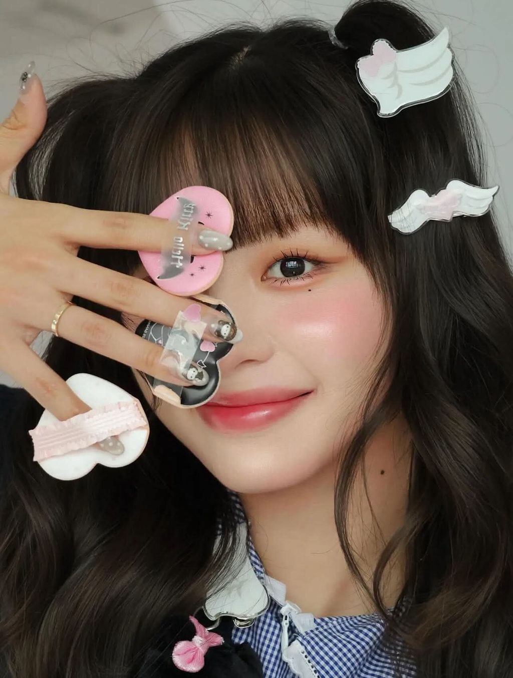 JuzBeauty-JuzBeautyMalaysia-JuzPretty-Authentic-Kbeauty-Malaysia-Skin-Care-Cosmetics-Jbeauty-Health-Care-korean-streetwear-fillimilli x HELLO KITTY ANGEL & DEVIL Heart Cushion Pang Pang Puff 联名限量款 爱心粉扑5件套4