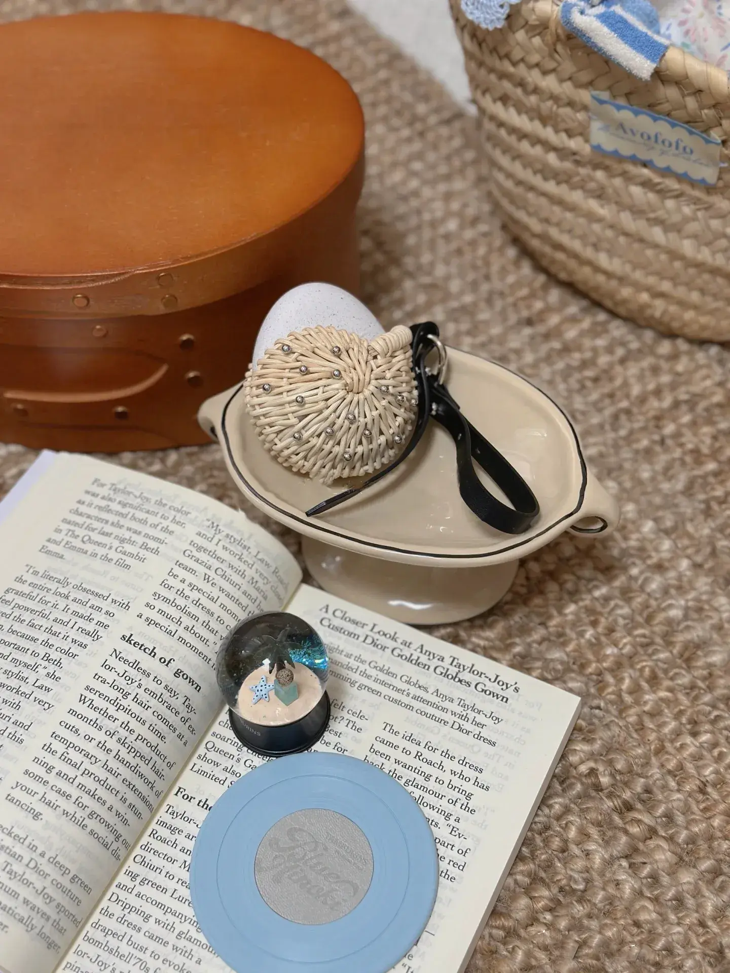 タンバリンズ　RATTAN WEAR EGG PERFUME ラタンケースブルー タンバリンズ RATTAN WEAR EGG PERFUME ラタンケースブルー TAMBURINS