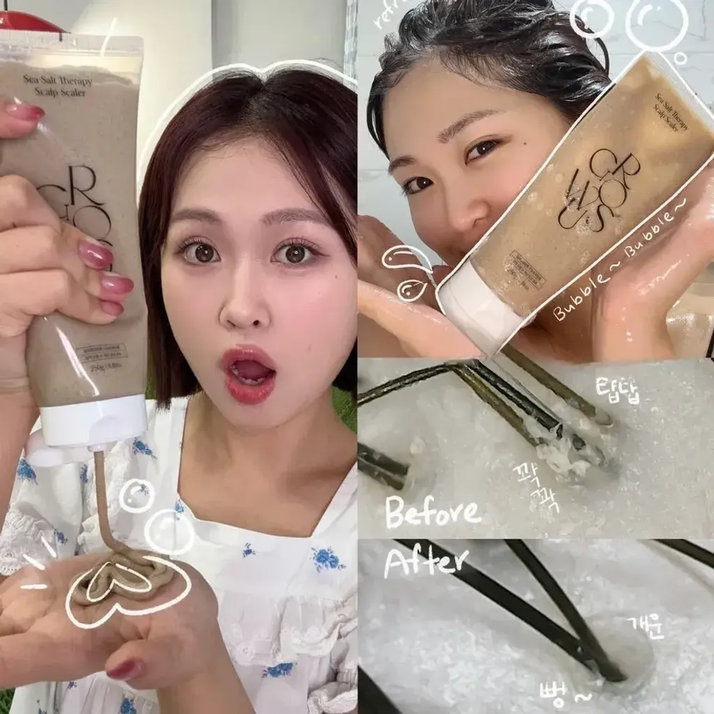 JuzBeauty-JuzBeautyMalaysia-JuzPretty-Authentic-Kbeauty-Malaysia-Skin-Care-Cosmetics-Jbeauty-Health-Care-korean-streetwear-GROWUS x POMPOMPURIN Sea Salt Therapy Scalp Scaler EX Set 海盐头皮磨砂洗发膏4